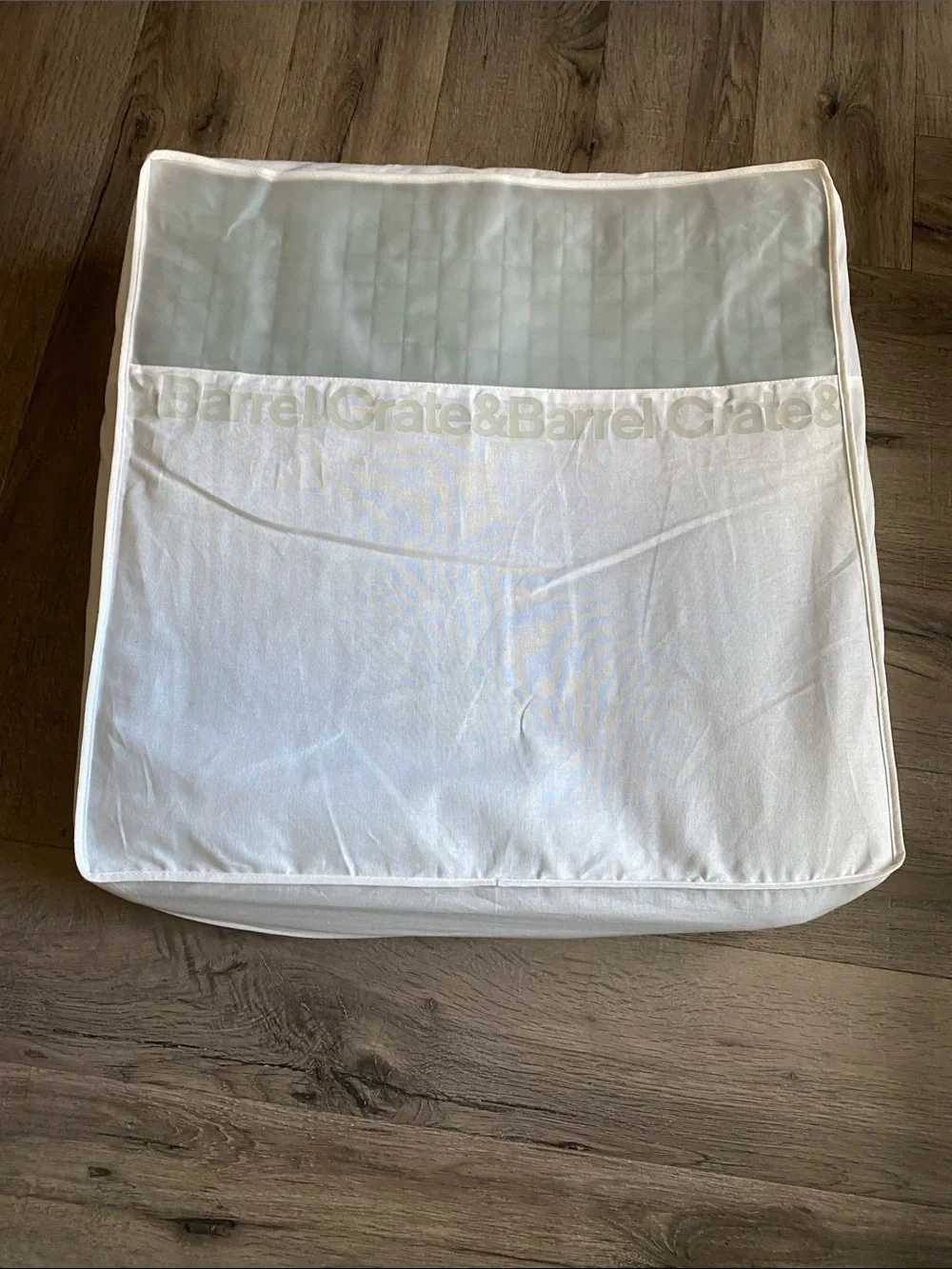Crate&Barrel Quilted Cushion Cover — Seaglass Coverlett